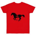 Camiseta punto liso - Rojo fuego - Cavall de Sant Joan Camiseta punto liso - Rojo fuego - Cavall de Sant Joan