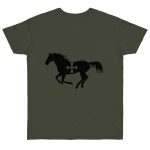 Camiseta punto liso - Caqui urbano - Cavall de Sant Joan Camiseta punto liso - Caqui urbano - Cavall de Sant Joan