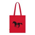 Bolsa de algodon organico - Rojo clasico - Cavall de Sant Joan