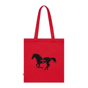 Bolsa de algodon organico - Rojo clasico - Cavall de Sant Joan
