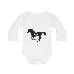 Body bebe manga larga organico - Blanco - Cavall de Sant Joan