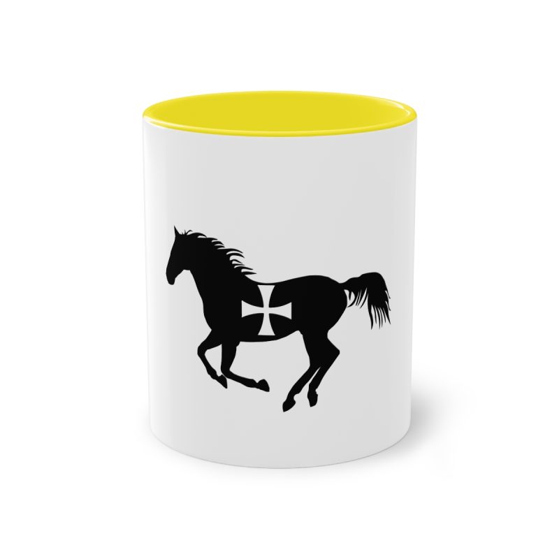 Taza bicolor - Amarillo - Cavall de Sant Joan
