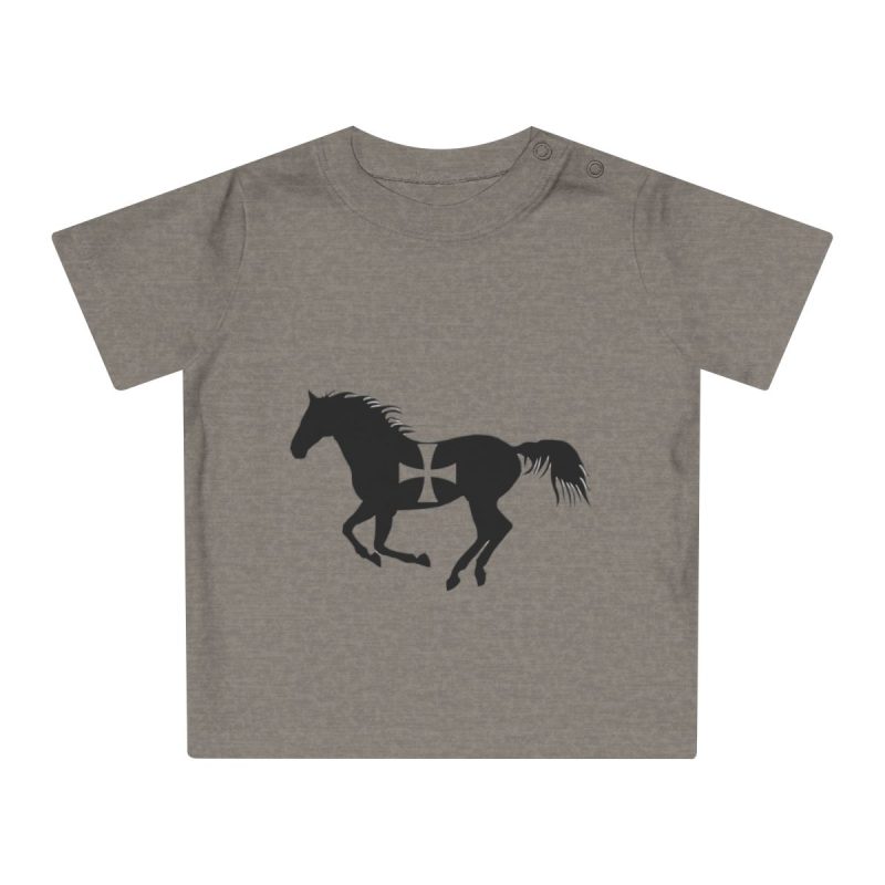 Camiseta de bebe - Gris jaspeado melange - Cavall de Sant Joan