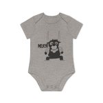 Body bebe manga corta organico - Gris jaspeado melange - Camiseta Much