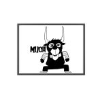 Poster con marco de madera - Marco negro - Camiseta Much