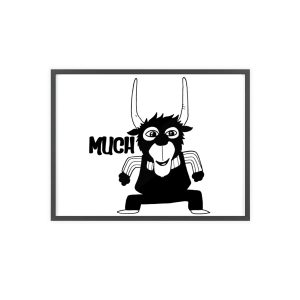 Poster con marco de madera - Marco negro - Camiseta Much