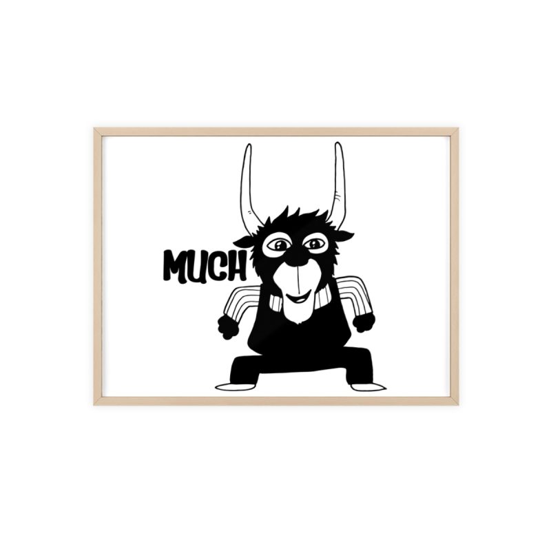 Poster con marco de madera - Marco de madera natural - Camiseta Much