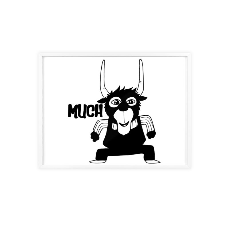 Poster con marco de madera - Marco blanco - Camiseta Much