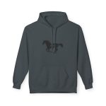 Sudadera Softstyle con capucha - Gris oscuro jaspeado - Cavall de Sant Joan Sudadera Softstyle con capucha - Gris oscuro jaspeado - Cavall de Sant Joan