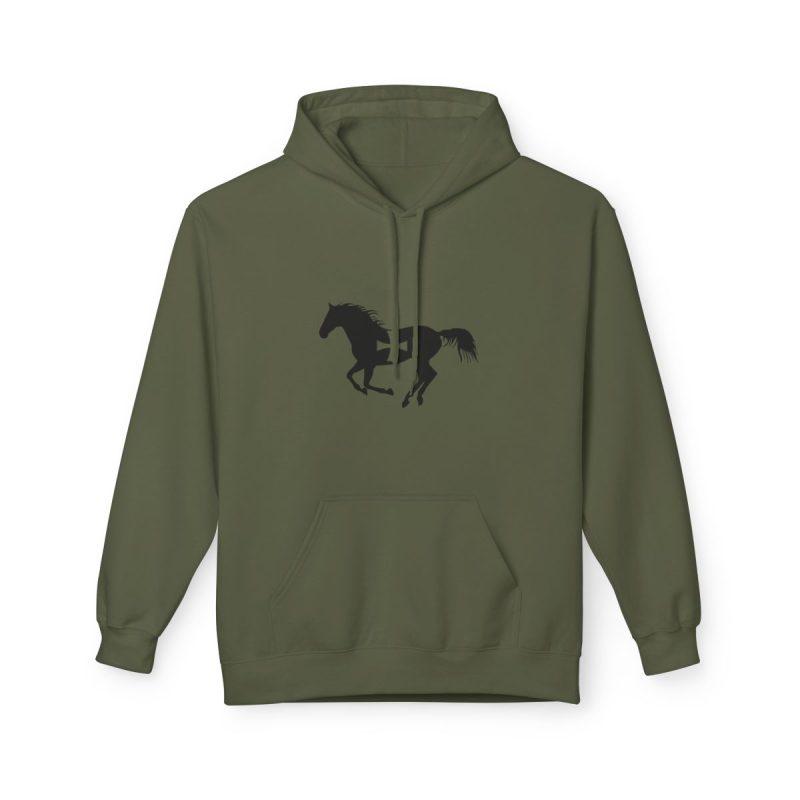 Sudadera Softstyle con capucha - Verde militar - Cavall de Sant Joan