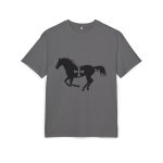 Camiseta oversize gruesa - Gris marengo jaspeado - Cavall de Sant Joan Camiseta oversize gruesa - Gris marengo jaspeado - Cavall de Sant Joan