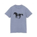 Camiseta lavado acido cuello redondo - Azul vintage - Cavall de Sant Joan Camiseta lavado acido cuello redondo - Azul vintage - Cavall de Sant Joan