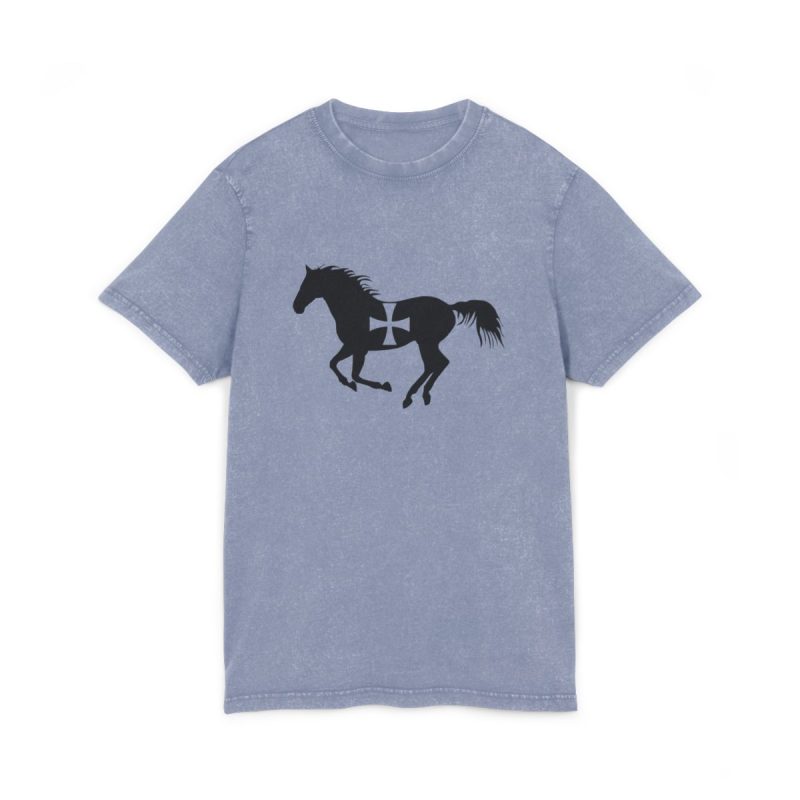 Camiseta lavado acido cuello redondo - Azul vintage - Cavall de Sant Joan Camiseta lavado acido cuello redondo - Azul vintage - Cavall de Sant Joan