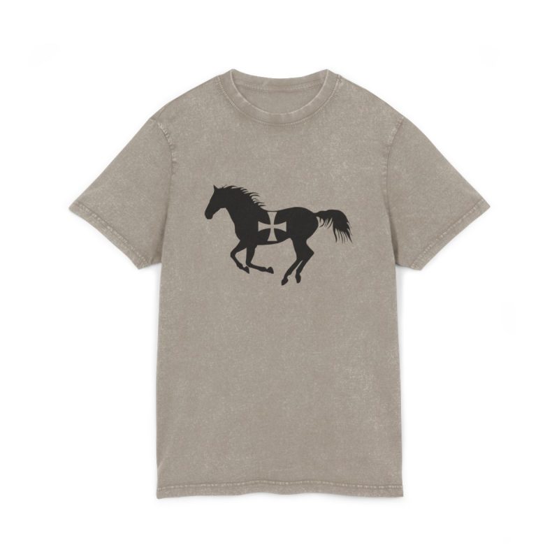 Camiseta lavado acido cuello redondo - Caqui oscuro - Cavall de Sant Joan