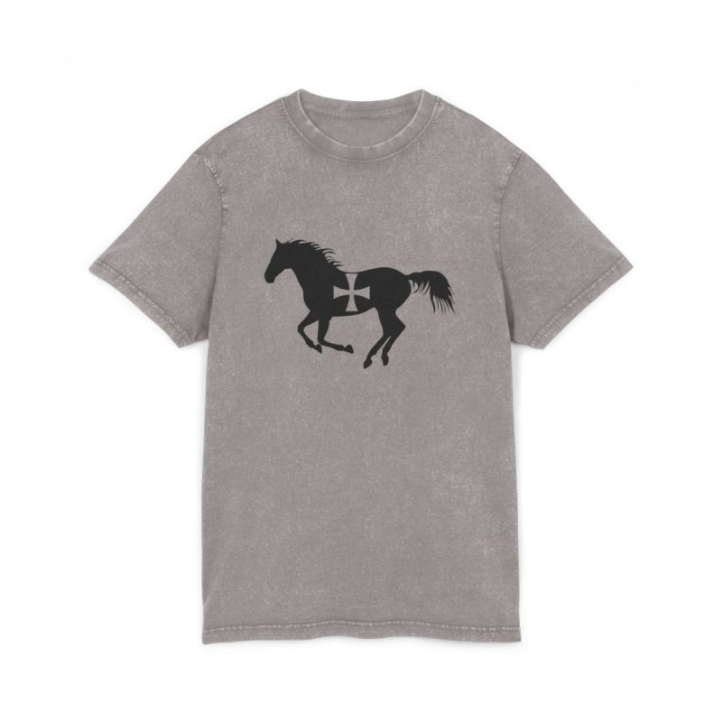Camiseta lavado acido cuello redondo - Gris asfalto - Cavall de Sant Joan