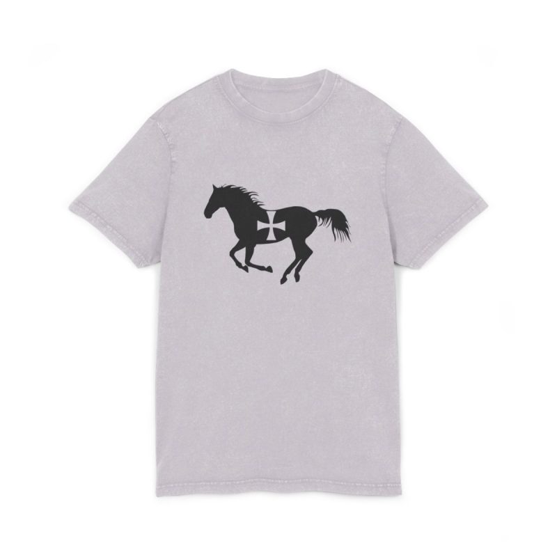Camiseta lavado acido cuello redondo - Lila suave - Cavall de Sant Joan