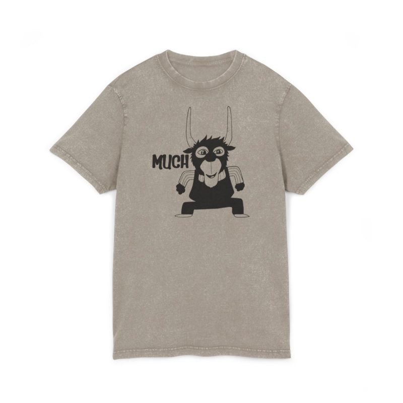 Camiseta lavado acido cuello redondo - Caqui oscuro - Camiseta Much