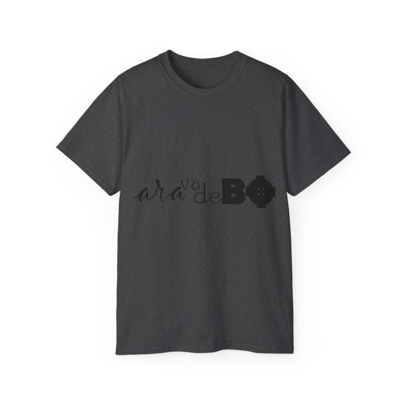 Camiseta ultra algodon - Gris oscuro jaspeado - Camiseta unisex «Ara va de BÓ»