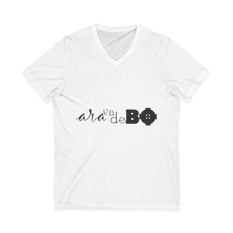 Camiseta cuello de pico - Blanco - Camiseta unisex «Ara va de BÓ» Camiseta cuello de pico - Blanco - Camiseta unisex «Ara va de BÓ»