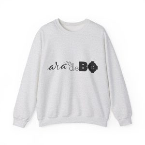 Sudadera cuello redondo - Gris ceniza - Camiseta unisex «Ara va de BÓ»