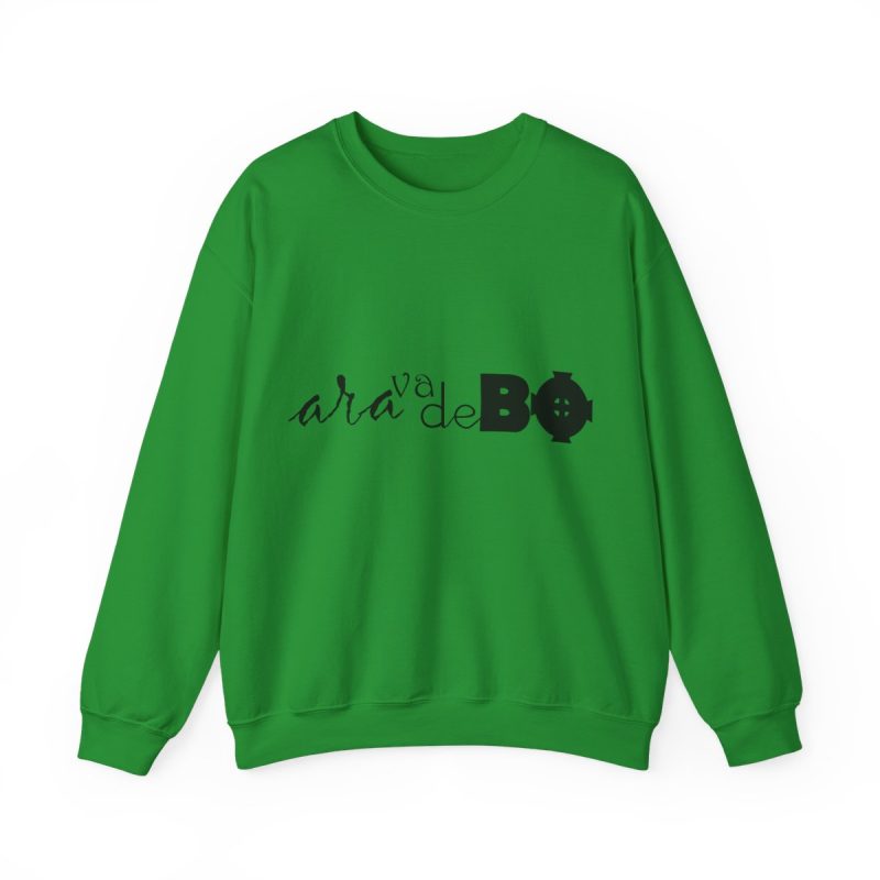 Sudadera cuello redondo - Verde irlandes - Camiseta unisex «Ara va de BÓ»
