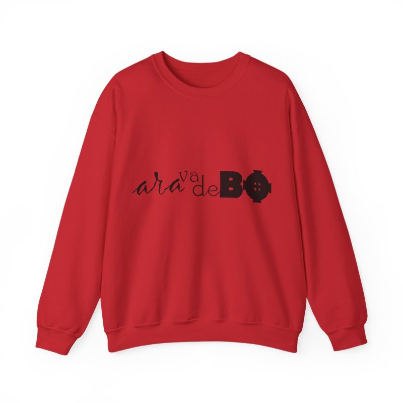 Sudadera cuello redondo - Rojo - Camiseta unisex «Ara va de BÓ»
