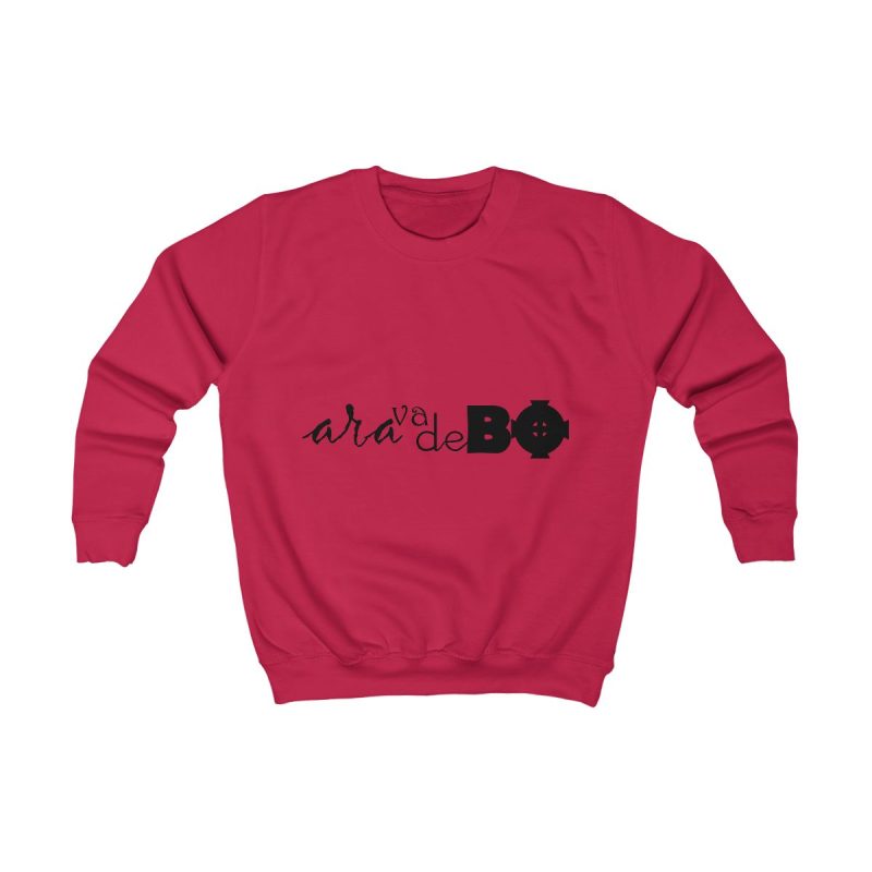 Sudadera infantil - Rojo fuego - Camiseta unisex «Ara va de BÓ»