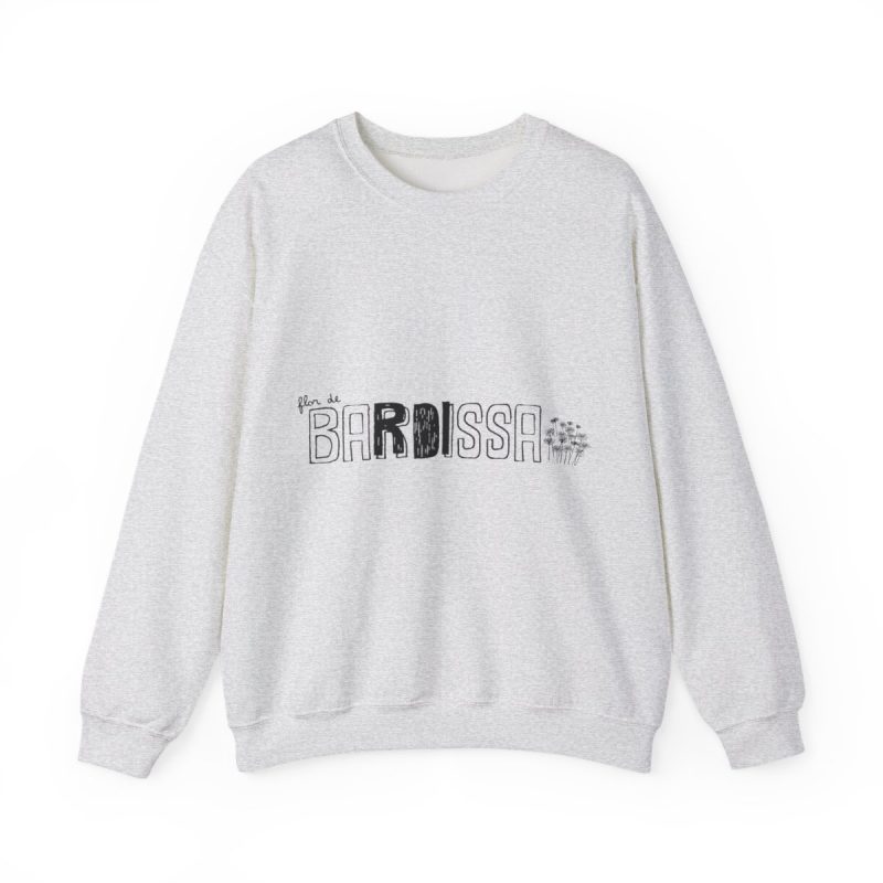 Sudadera cuello redondo - Gris ceniza - Flor de bardissa Sudadera cuello redondo - Gris ceniza - Flor de bardissa