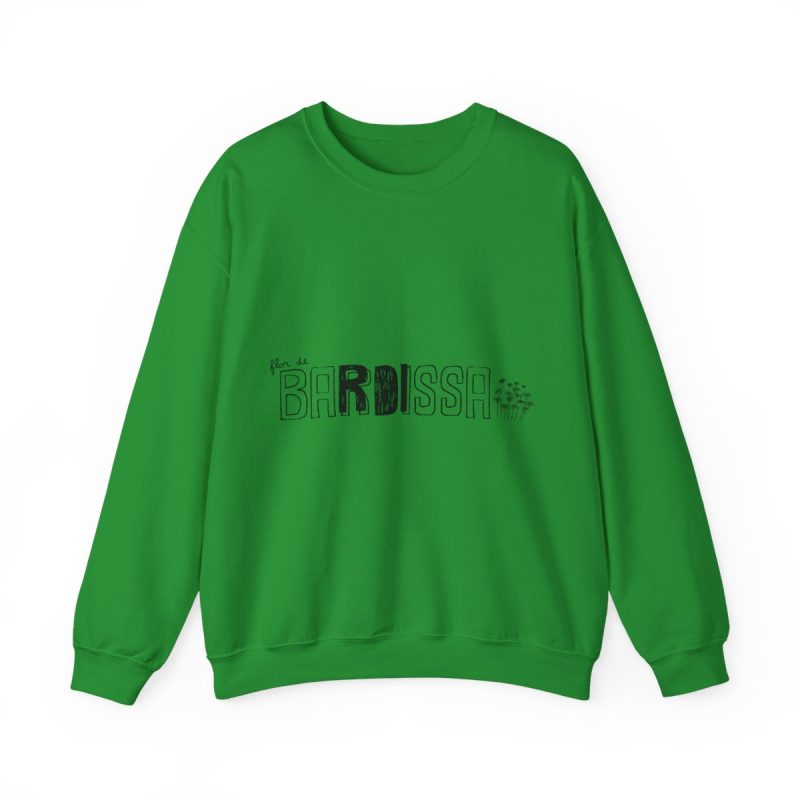 Sudadera cuello redondo - Verde irlandes - Flor de bardissa