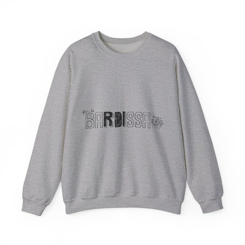 Sudadera cuello redondo - Gris deportivo - Flor de bardissa