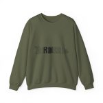Sudadera cuello redondo - Verde militar - Flor de bardissa Sudadera cuello redondo - Verde militar - Flor de bardissa