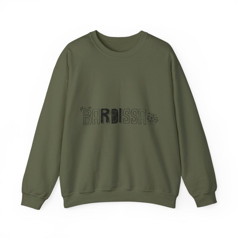 Sudadera cuello redondo - Verde militar - Flor de bardissa