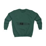 Sudadera infantil - Verde botella - Flor de bardissa Sudadera infantil - Verde botella - Flor de bardissa