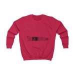 Sudadera infantil - Rojo fuego - Flor de bardissa Sudadera infantil - Rojo fuego - Flor de bardissa