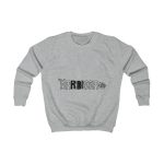 Sudadera infantil - Gris jaspeado claro - Flor de bardissa Sudadera infantil - Gris jaspeado claro - Flor de bardissa