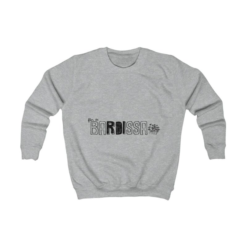 Sudadera infantil - Gris jaspeado claro - Flor de bardissa