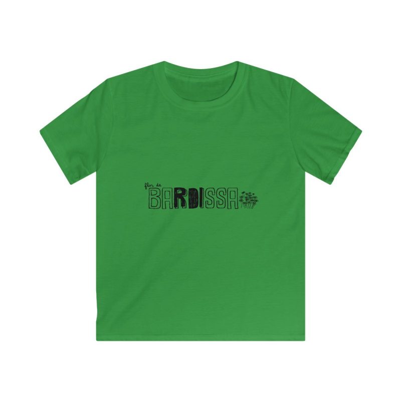 Camiseta infantil Softstyle - Verde irlandes - Flor de bardissa