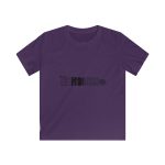 Camiseta infantil Softstyle - Morado - Flor de bardissa