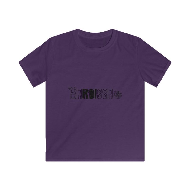Camiseta infantil Softstyle - Morado - Flor de bardissa