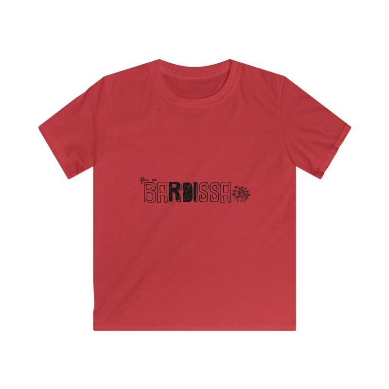 Camiseta infantil Softstyle - Rojo - Flor de bardissa