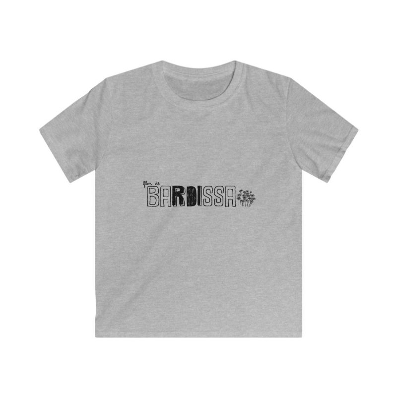 Camiseta infantil Softstyle - Gris deportivo - Flor de bardissa