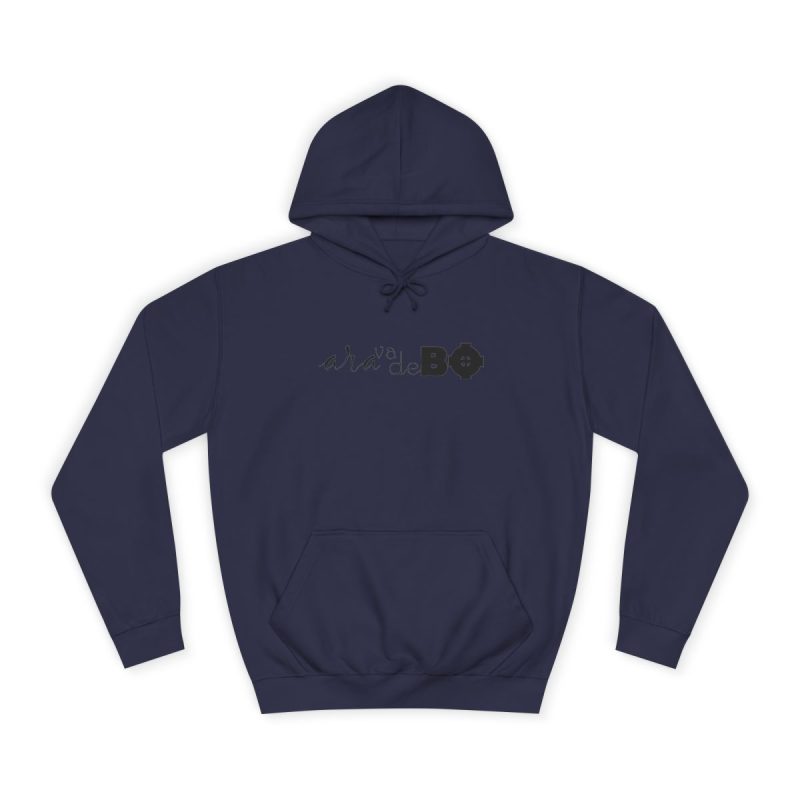 Sudadera universitaria - Azul marino Oxford - Camiseta unisex «Ara va de BÓ»