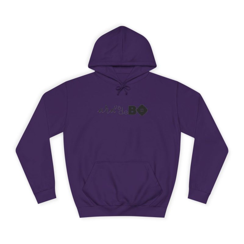 Sudadera universitaria - Morado - Camiseta unisex «Ara va de BÓ»