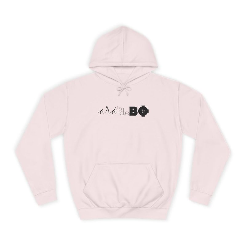 Sudadera universitaria - Rosa bebe - Camiseta unisex «Ara va de BÓ»