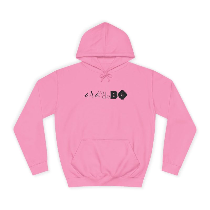 Sudadera universitaria - Rosa algodon de azucar - Camiseta unisex «Ara va de BÓ»