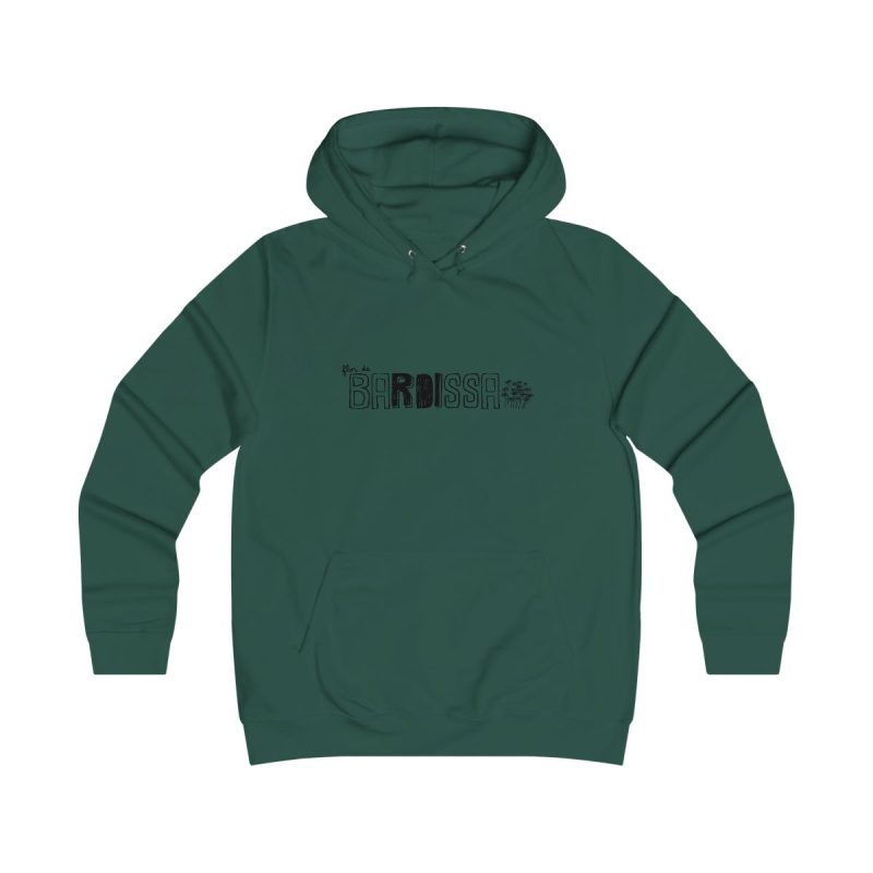 Sudadera universitaria mujer - Verde botella - Flor de bardissa