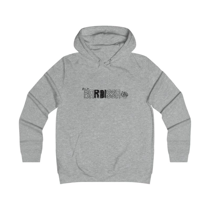 Sudadera universitaria mujer - Gris jaspeado claro - Flor de bardissa