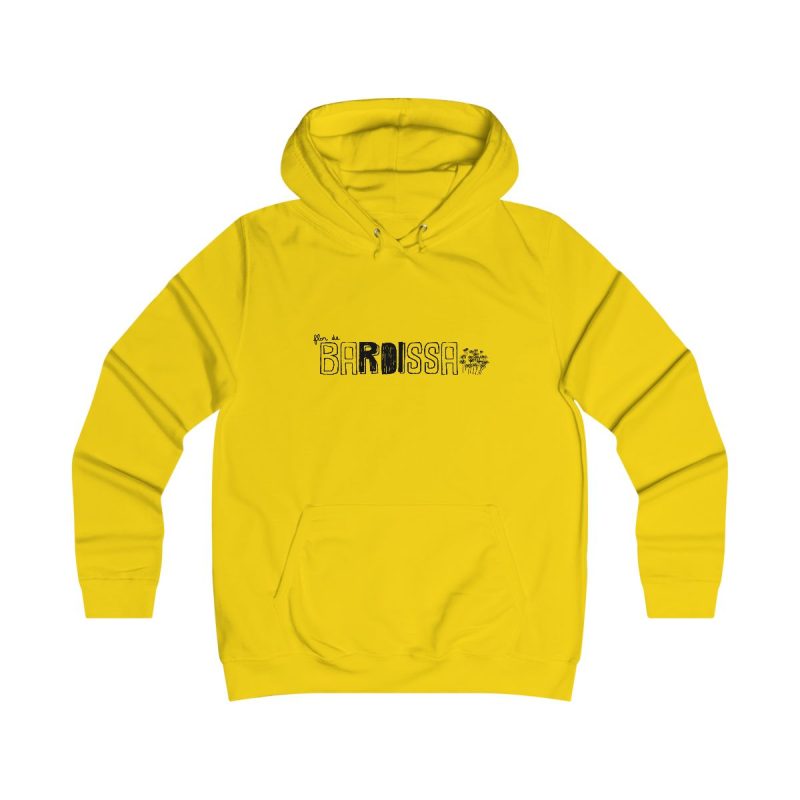 Sudadera universitaria mujer - Amarillo sol - Flor de bardissa