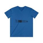 Camiseta hombre entallada cuello de pico - Azul royal - Flor de bardissa
