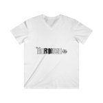 Camiseta hombre entallada cuello de pico - Blanco - Flor de bardissa